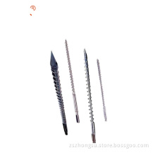 Low cost screw barrel for injection molding machine